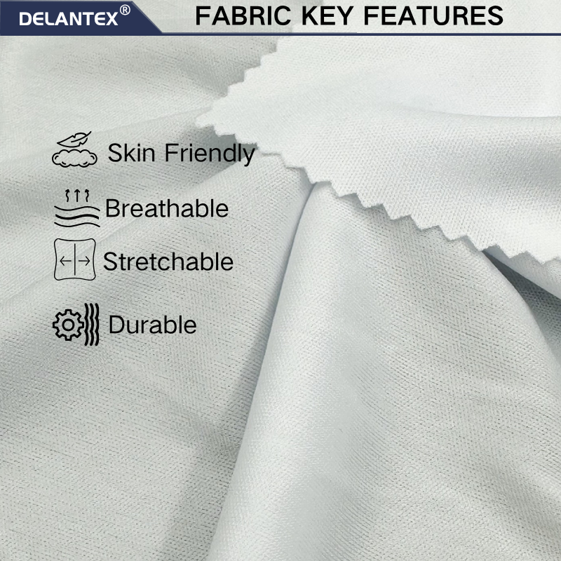 Delantex Polyester Weft Knitted Fabric Supplier Can Make Comfortable Sportswear Mesh Sublimation Fabric