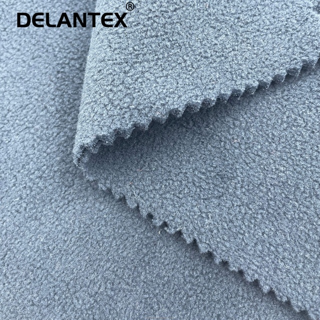 Delantex High Quality 100% Polyester Water Resistant Bonded Fleece Fabric for Jackets Free Sample