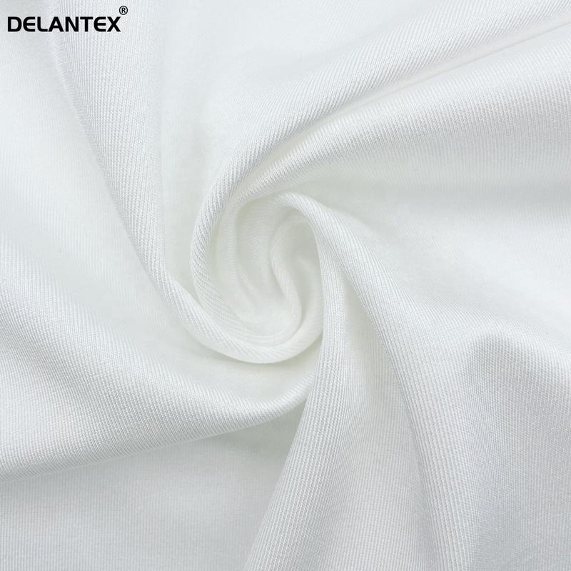 Delantex China Garment 200GSM Knitted Stretch Polyester Shinny Spandex Fabric for Polyester Sublimation Free Sample