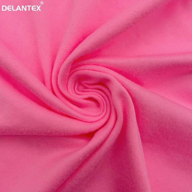 Delantex Hot Sale Double Brushed Elastic Polyester Spandex Jersey Fabric for Fashion Dress