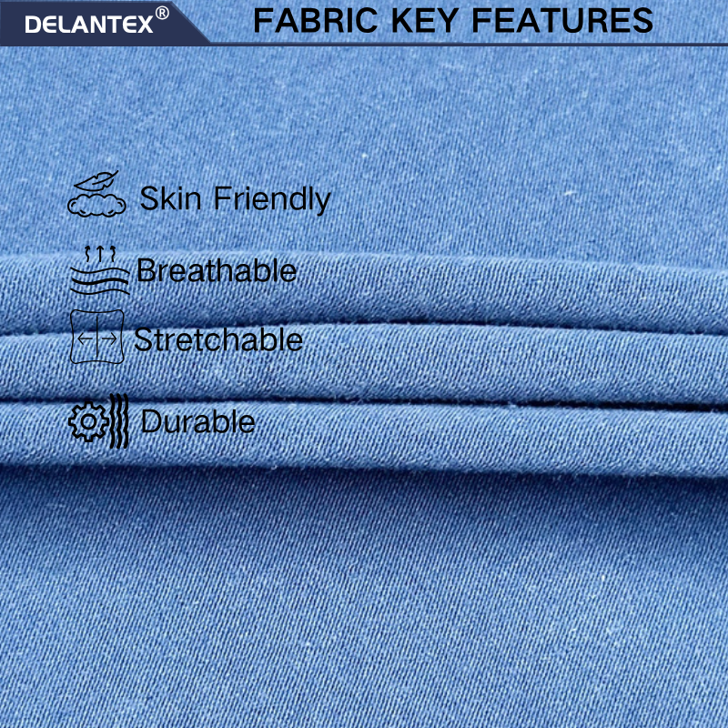 Delantex Hot Sale Yoga Fabric-32% Polyester 8% Spandex 60%cotton Stretch Legging Breathable 180gsm Sportswear for Girls Plain