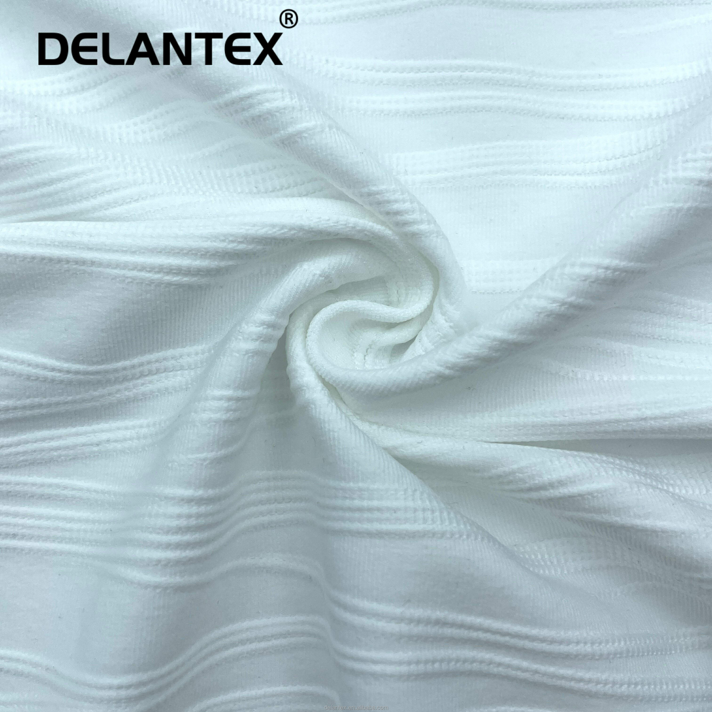 Delantex Knitting Jacquard Dry Fit Polyester Spandex Sport Jersey Knit Plain Dyed DTY Holey Jacquard for Sportswear Free Sample