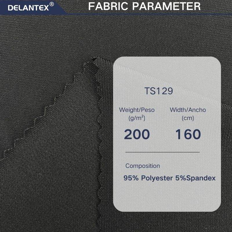 Delantex Ladies Wear ITY Fabric High Quality Drape 95polyester 5spandex Jersey Fabric for Skin Friendly Dress Free Sample