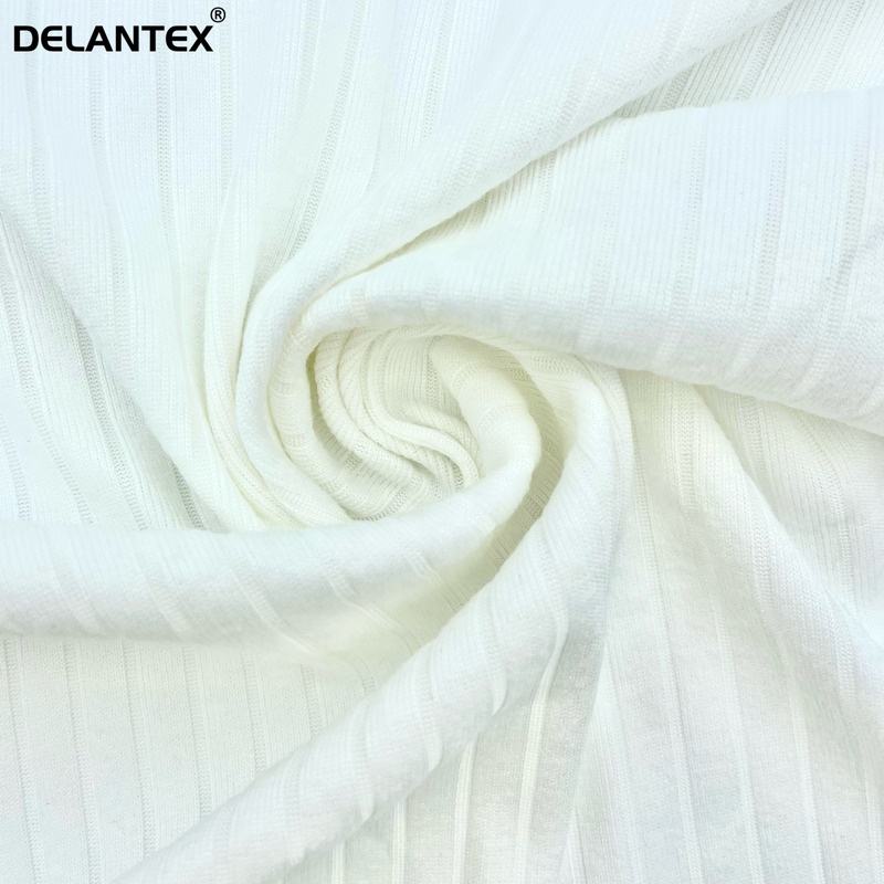 Delantex Weft Knitting DTY Single Brushed Rib Jersey Fabric for T-Shirt Free Sample