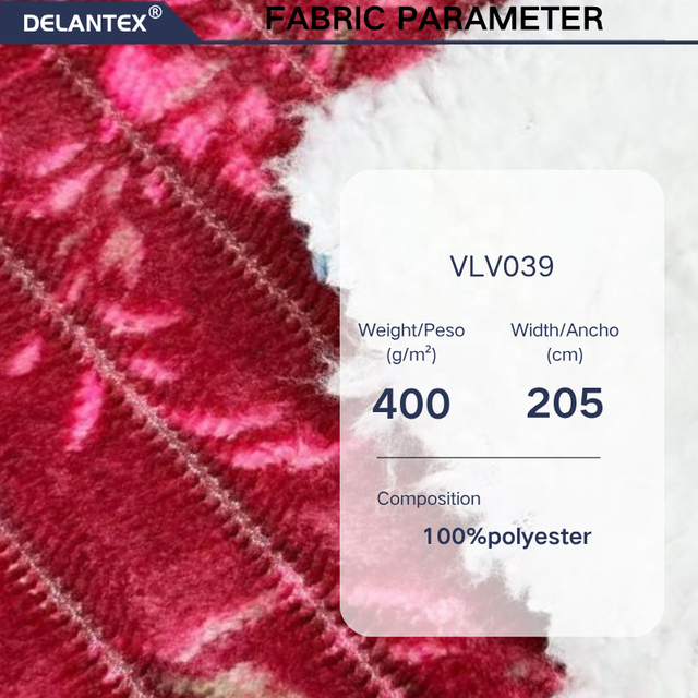 Delantex Printed Flannel Fabric Winter Hot Item 100% Polyester 205cm 400gsm Color Customizable