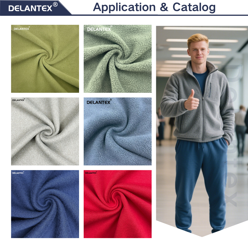 Delantex Men's Outerwear Made of 100% Polyester Fleece Material for Warmth, with Delicate and Easy to Maintain Suede Texture