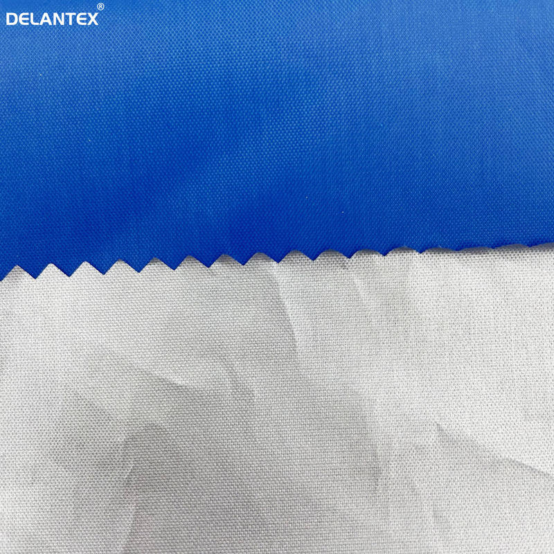 Delantex Lightweight Blue PW Silver Water Repellent Windproof 100% Polyester Fabric for Girls' Rain Coat Use Outdoor Lining