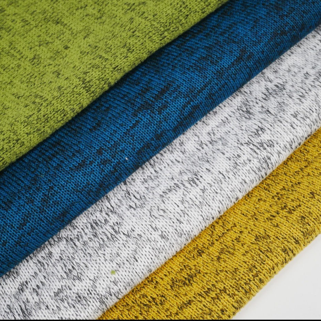 Delantex Color Can Be Customized Color Cationic Sweatshirt Fleece One Side Brush 100% Polyester Hacci Fabric Free Sample