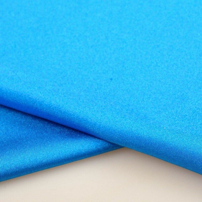 Crystal Satin Stretch Shiny Polyester Jersey Fabric for Swimsuit Dance Wear Free Sample