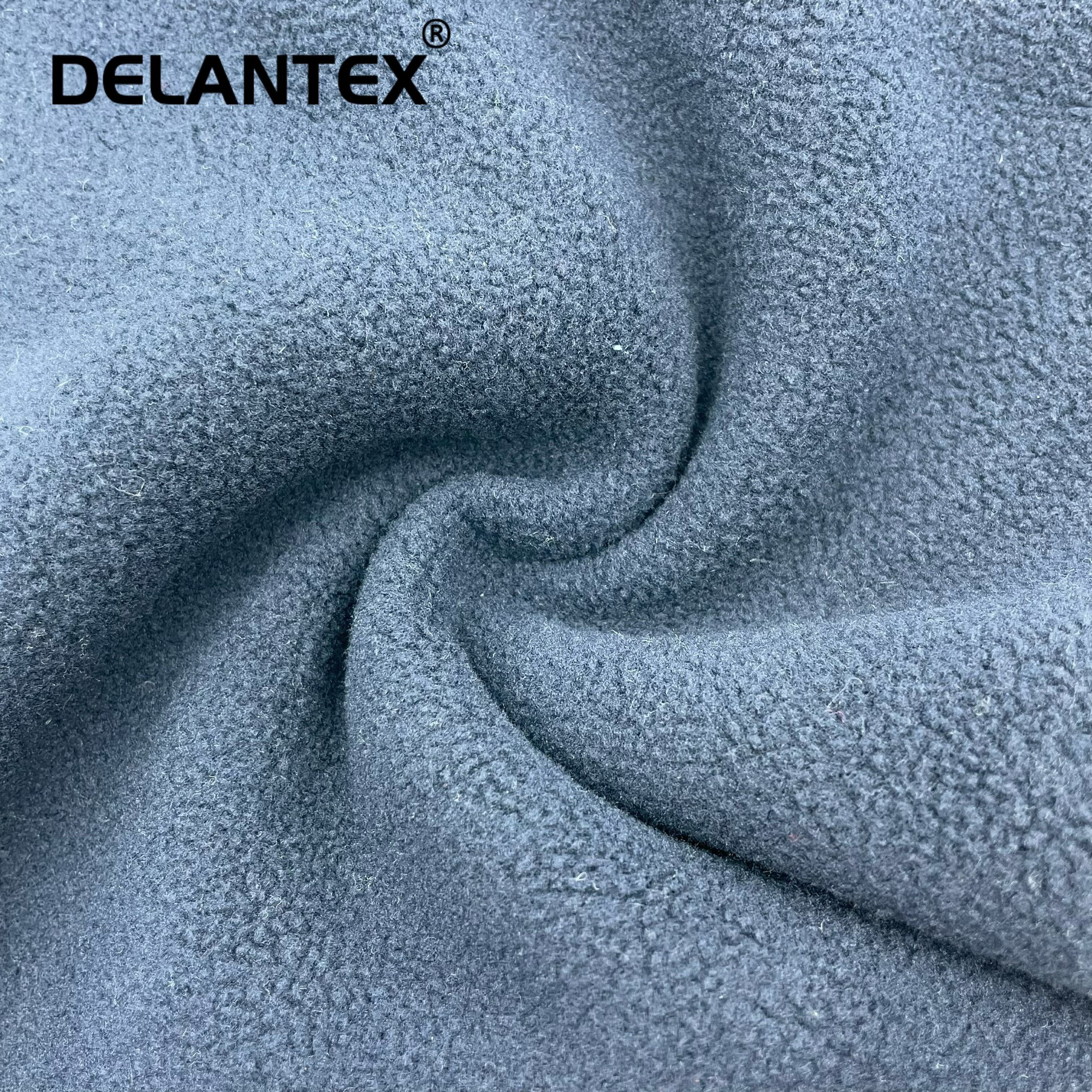 Delantex Manufacture Knit Polyester Polar Fleece and Sherpa Fleece Bonded Fabric Free Sample