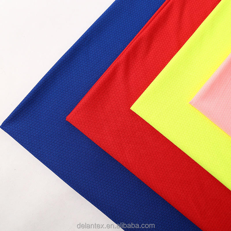 Good Breathability 100 Polyester Jacquard Soccer Mesh Fabric for Sports Jersey Free Samples