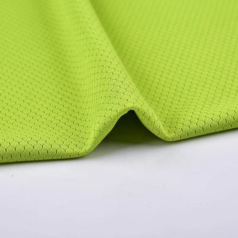 Delantex Sportswear Training Shirt Fabric Sublimation Printed Use 100Polyester Wicking Honeycomb Knitted Mesh Fabric Free Sample