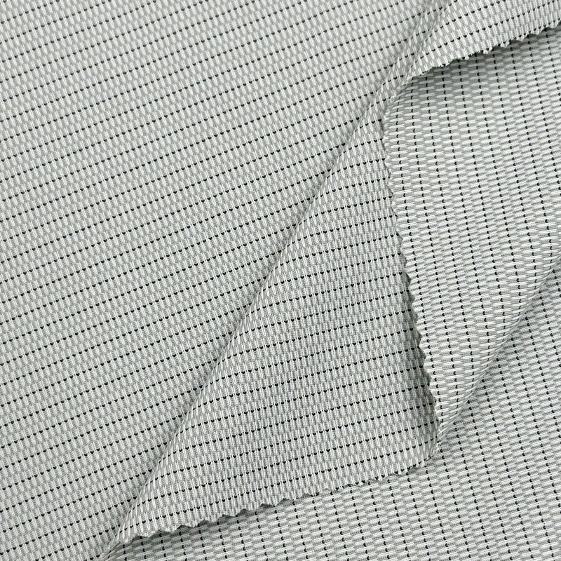 Delantex mesh wicking sports T-shirt fabric 63%nylon 29%polyester 8%spandex material