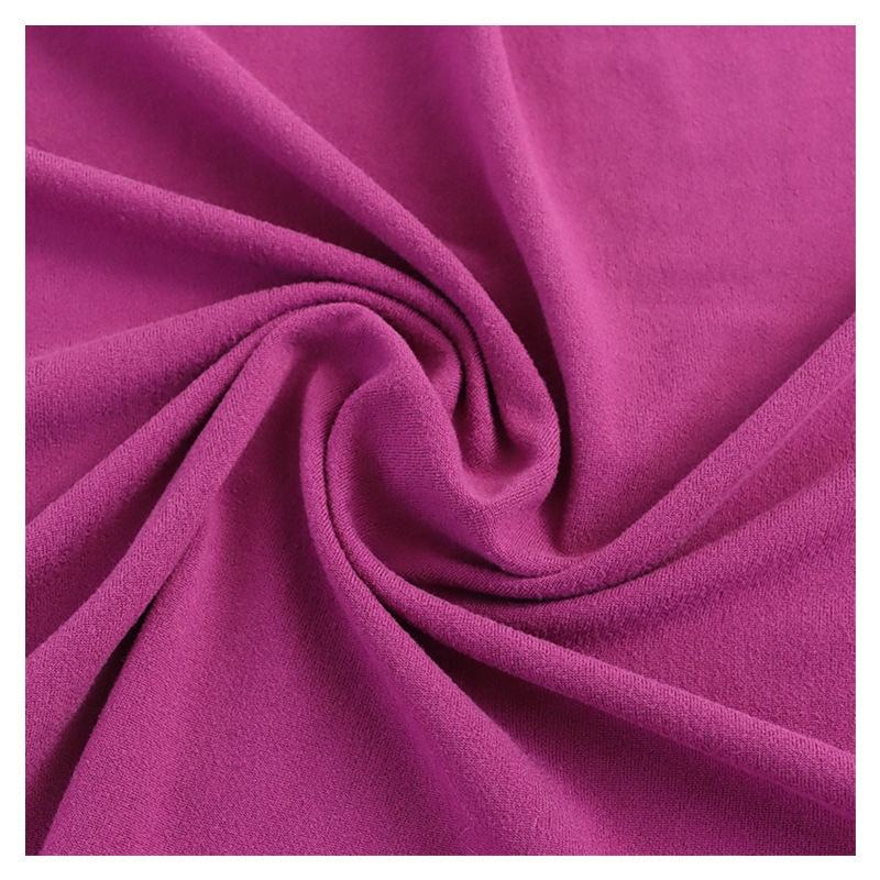 Delantex Polyester Elastane Brushed Faced Stretch Single Jersey Knit Milk Silk Fiber Fabric