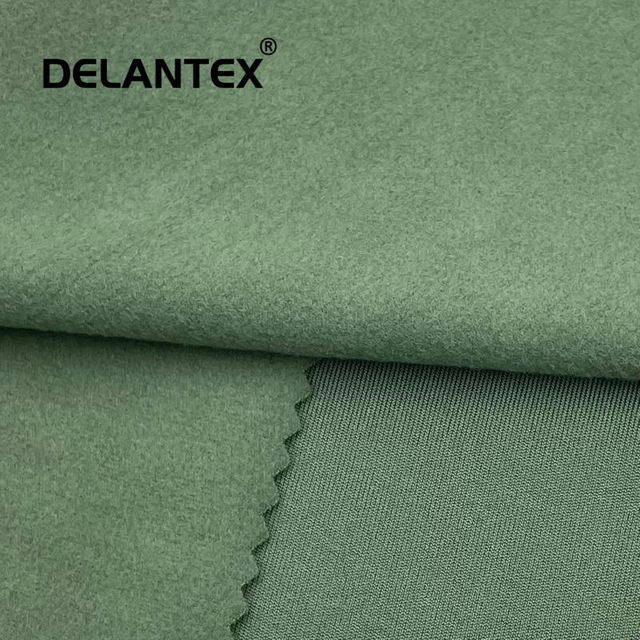 Delantex Knitted Durable Brushed 85 Polyester 15 Elastane DTY Jersey Fabric