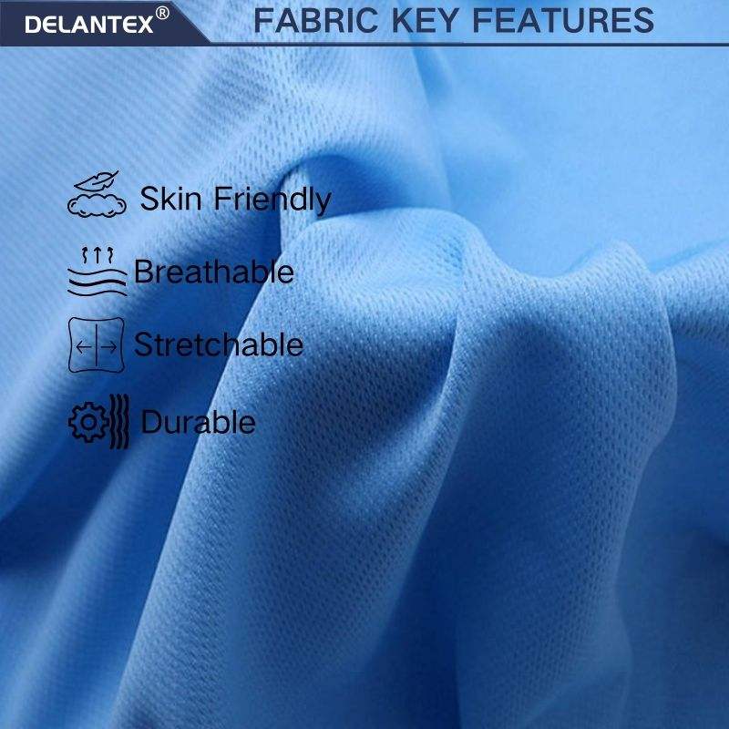 Delantex 100% Polyester 75D 160gsm Moisture Wicking Bird Eye Mesh Fabric for Men's Sportswear for Football Outdoor Garments