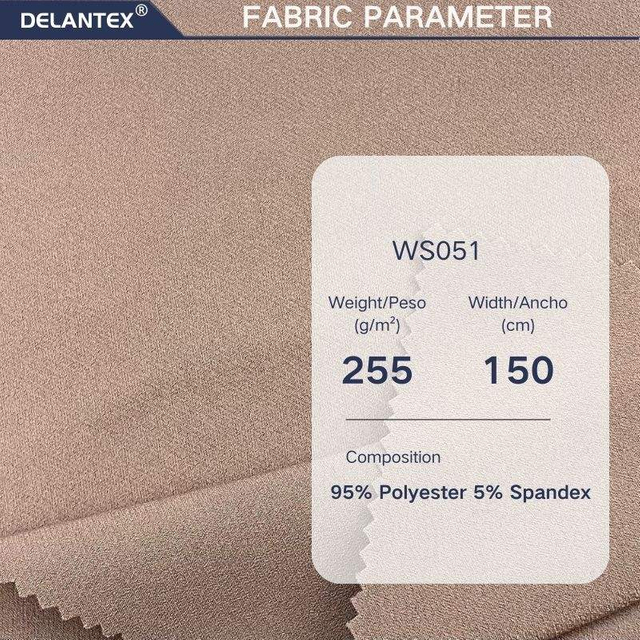 Delantex 4-Way Stretch Fabric Microfiber Jersey Soft Hand Touch 95% Polyester 5% Spandex Fabric for Sports Wear