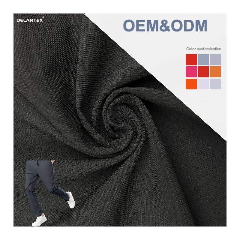 Delantex Color Customized Horizontal Strip Jacquard Polyamide Spandex Fabric for Leggings