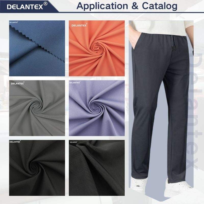 Delantex Color Customized Horizontal Strip Jacquard Polyamide Spandex Fabric for Leggings