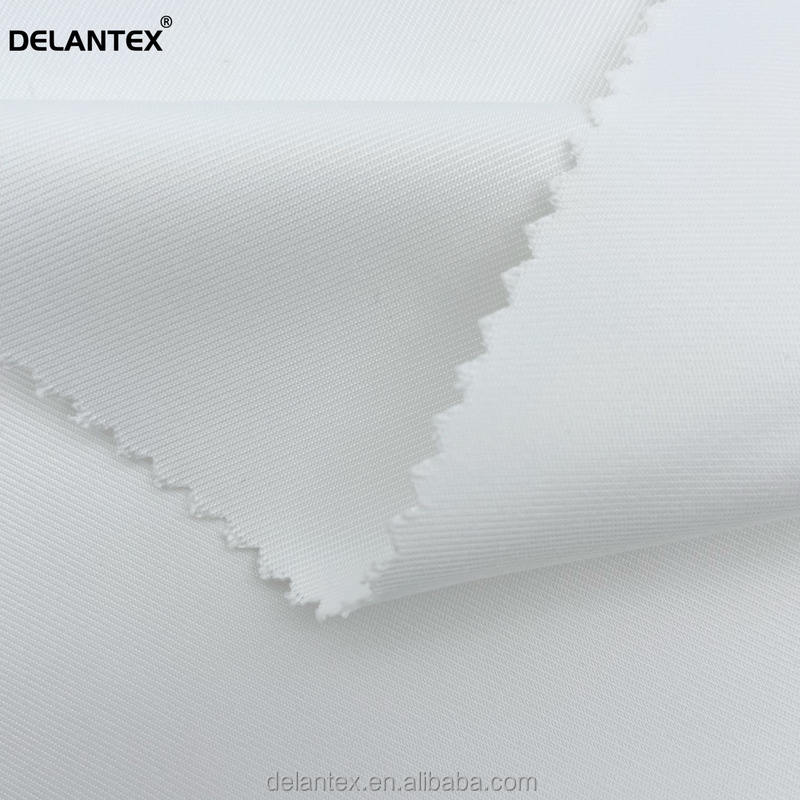 Delantex Wholesale White 205GSM Cool Tweed Hospital Uniform Ice Silk Fabric Men Wear