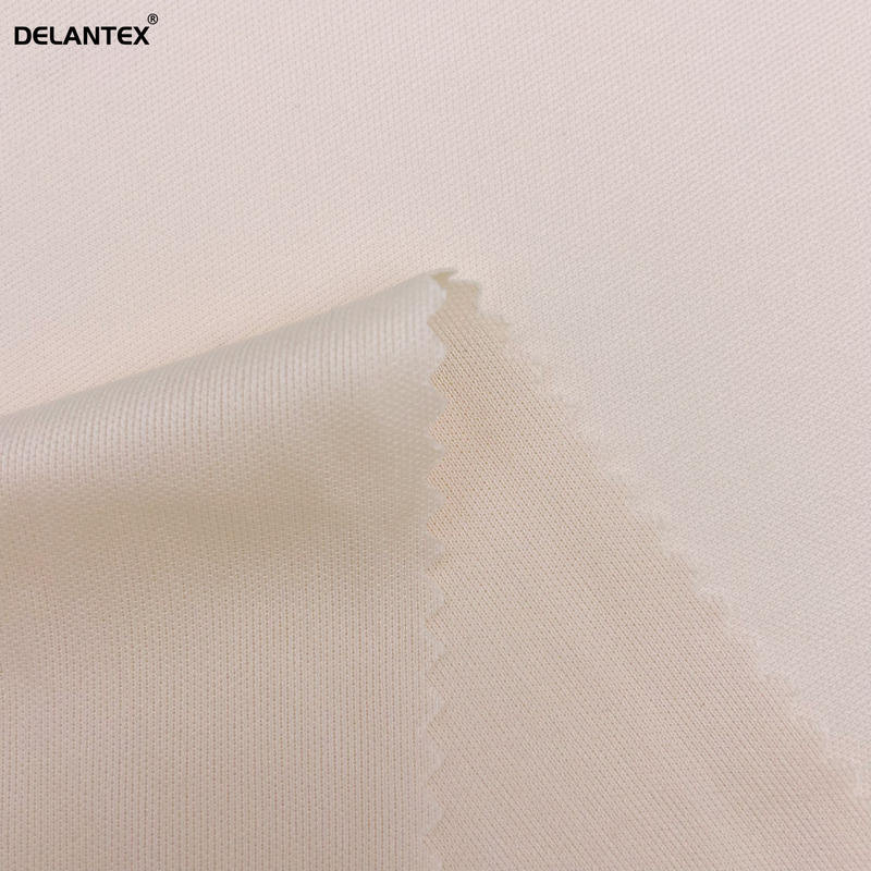 Delantex Wholesale Garment Fabric 100poly Weft Knit Interlock Fabric for Sweatshirt