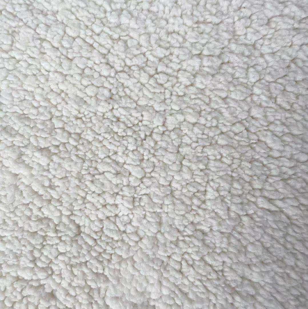 Delantex 100% Polyester Knitted Sherpa Lining Fabrics 1-Sided Warm Soft White Eco-Friendly Sleepwear for Girls Special Design