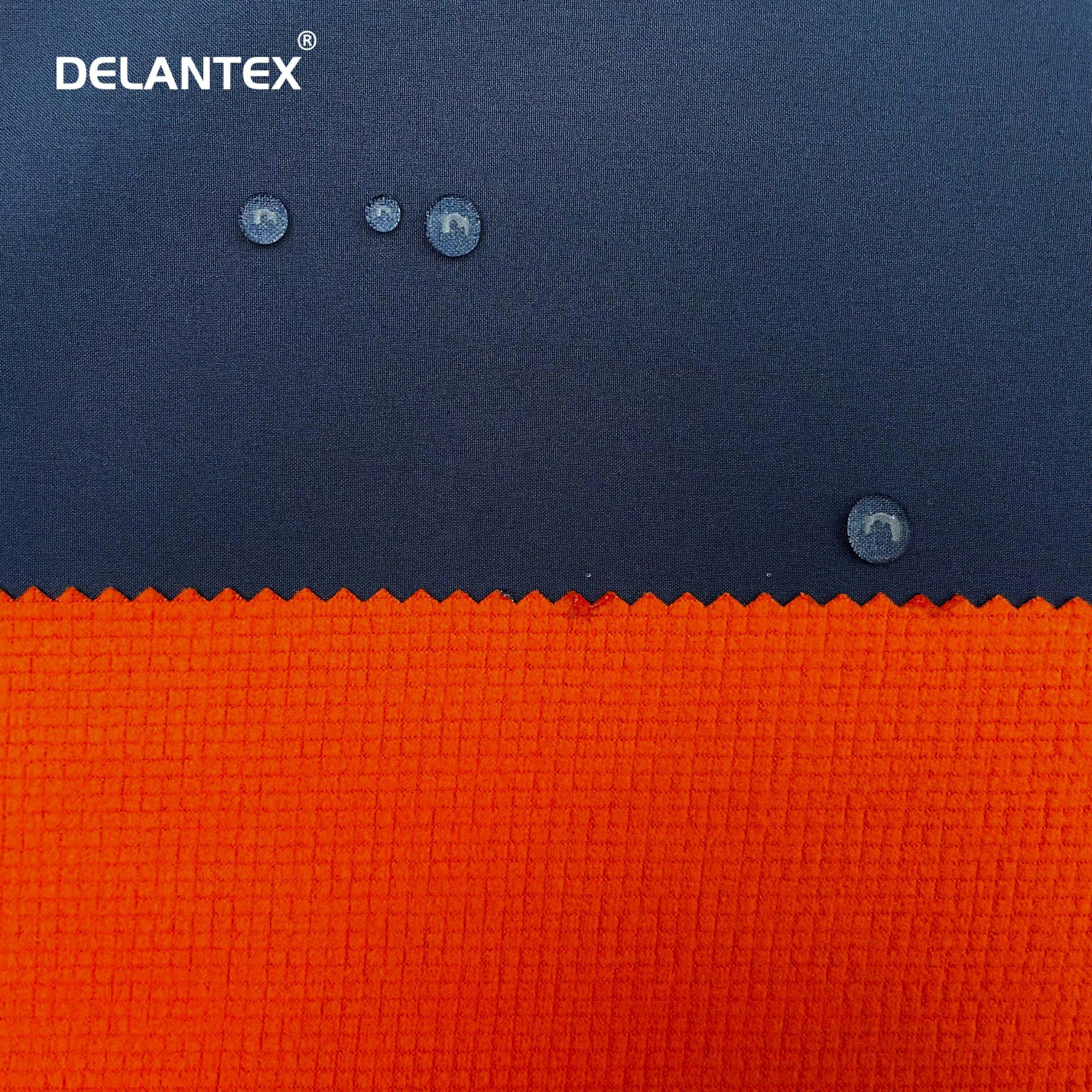 Delantex High Quality 94%Polyester 6%Spandex Waterproof Durable Plaid Fleece Fabric with 4-Way Stretch