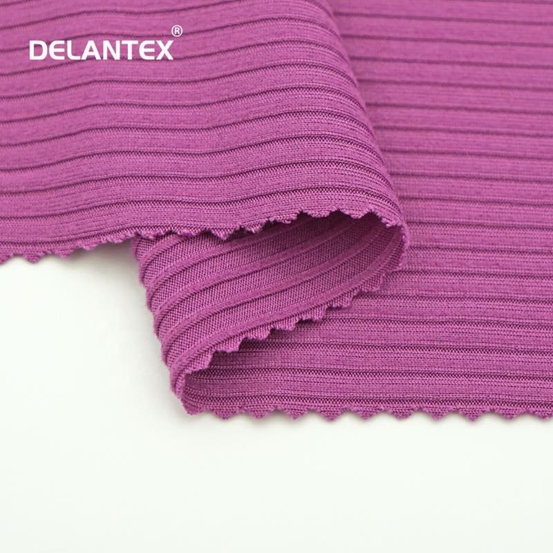 100% Polyester Garment Knitted Stretchy Spandex Jersey RIB Fabric 150GSM-200GSM for Lining Outdoor Sleepwear OEM Available