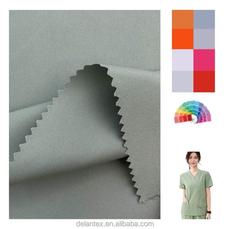 Light Green Twill Micro Fiber Uniform Fabric for Uniform Workwear and Beach Short