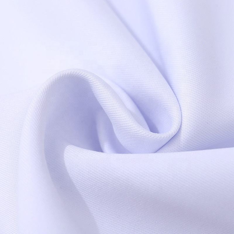 Delantex Fashion Top White GSM 200 Fabric for Elastic DTY Single Brush Knit Poly Spandex Jersey Fabric Free Sample