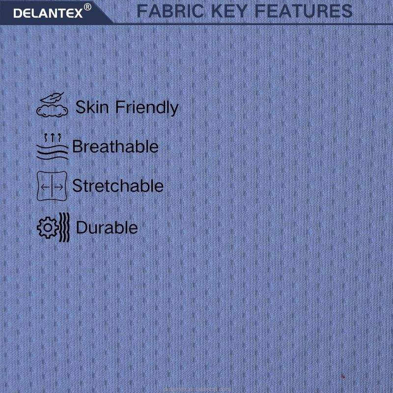 Delantex Mesh Cloth Fabric Brocade Ammonia Sports Jacquard Bird Eye Cloth for Ice Cold Spring and Summer Business T-shirt