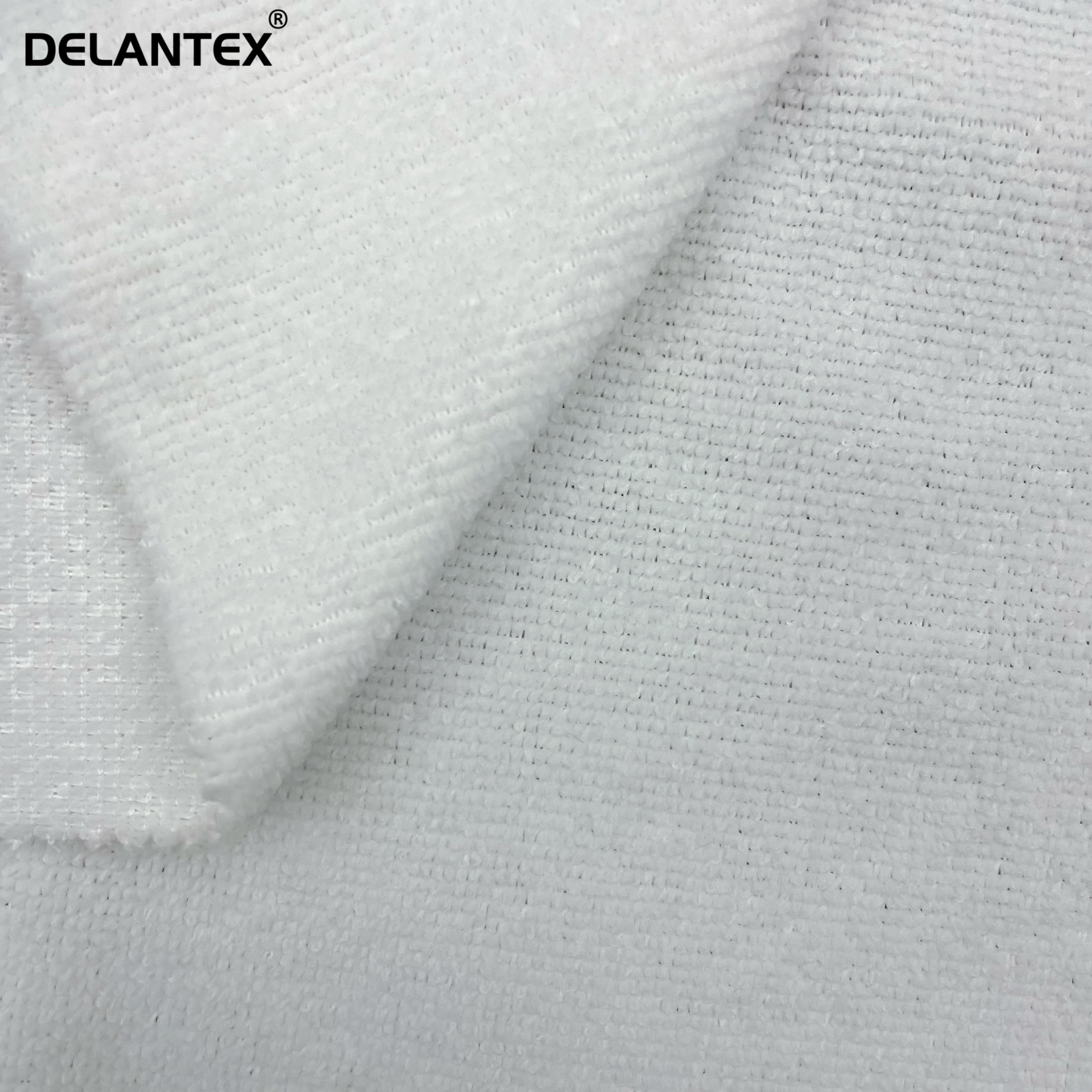 Delantex Microfiber Towel Fabric Roll Double Sides Terry Towel Fabric