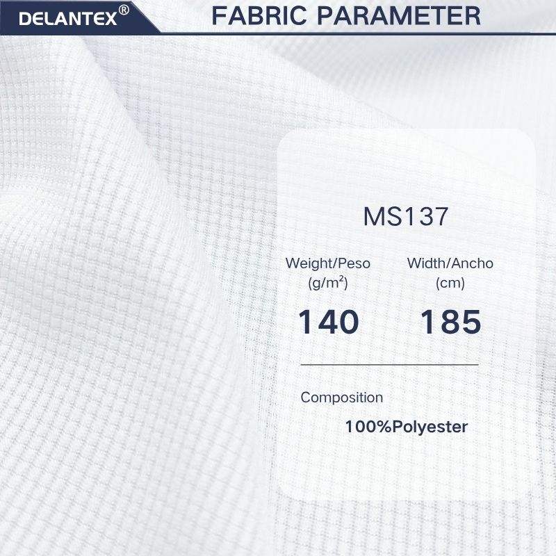 Factory Wholesale 140gsm White 100% Polyester Waffle Fabric Sublimation Sports Jersey Fabric Free Sample