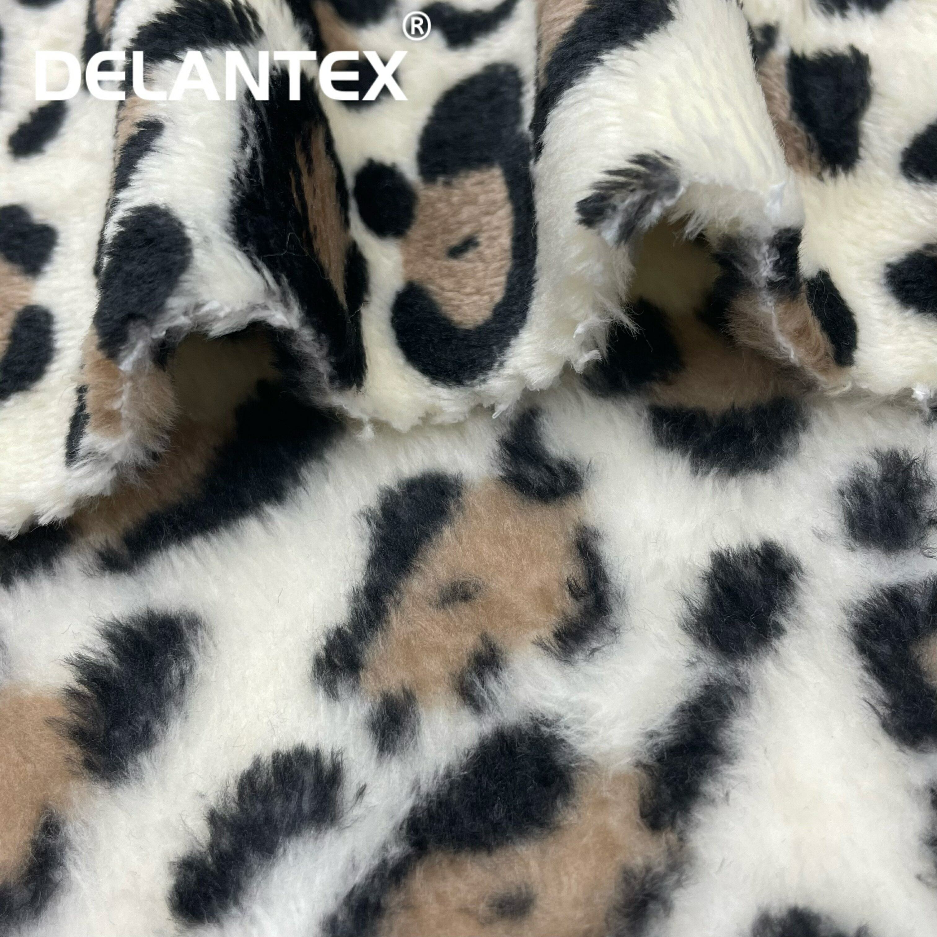 Delantex New Material by the Yard Garment Knitted Textile Fleece Polyester Flannel Fabric Free Sample