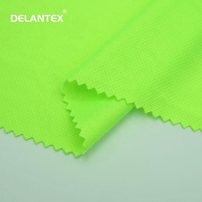 Delantex Microfiber Eyelet Bird Eye Mesh Knit Fabric for Sport Wear Hi Vis Birdseye Fabric 150-160 Gsm