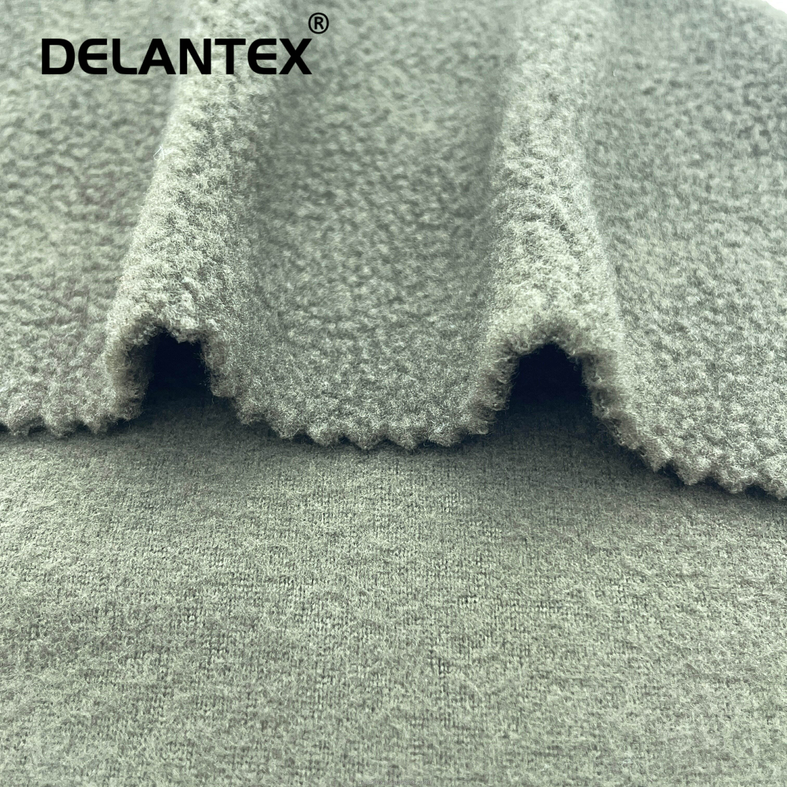 Delantex Double Side Brushed Anti Pill Fabric Cotton Fleece Sample for Winter Jacket