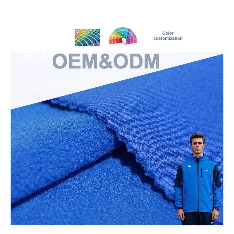 Delantex 210T 100D Outdoor Waterproof Ski Suit Bonded TPU Laminated Tela Polar Fleece 4 Way Stretch Fabric