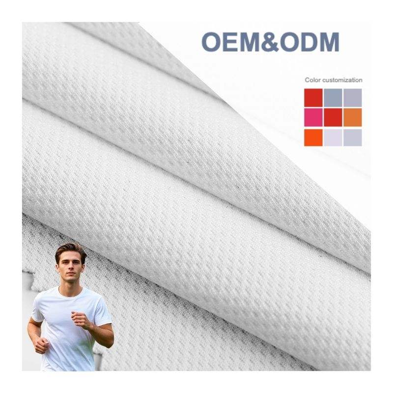 Delantex 100% Polyester Dyed 72F Bird Eye Knitting Mesh Fabric for Sport Wearing