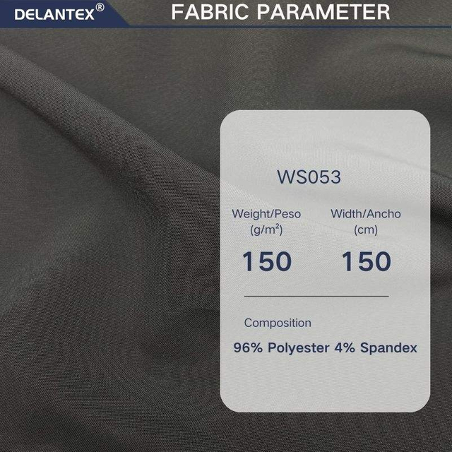 Delantex 100D*150D Polyester Spandex Skin-friendly Double Sides 4-Way Stretch Fabric for Uniforms