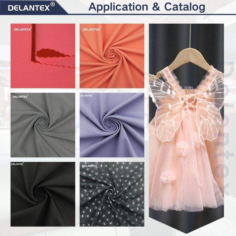 Delantex Tricot Breathable Power Mesh Fabric 58%nylon 42%spandex Fabric for Dress Lining