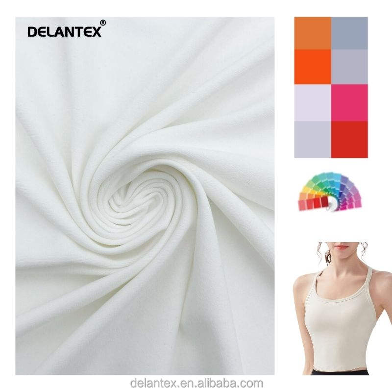 Delantex 130gsm150cm Skin Friendly Underwear Sports Material Smooth and Soft Jersey Fabric Free Sample