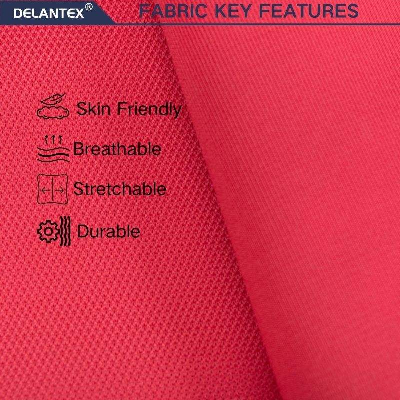 Delantex Popular Bird Eye Mesh Fabric 100% Polyester 120gsm Knitted T-SHIRT Fabric Hot Selling Classical Style