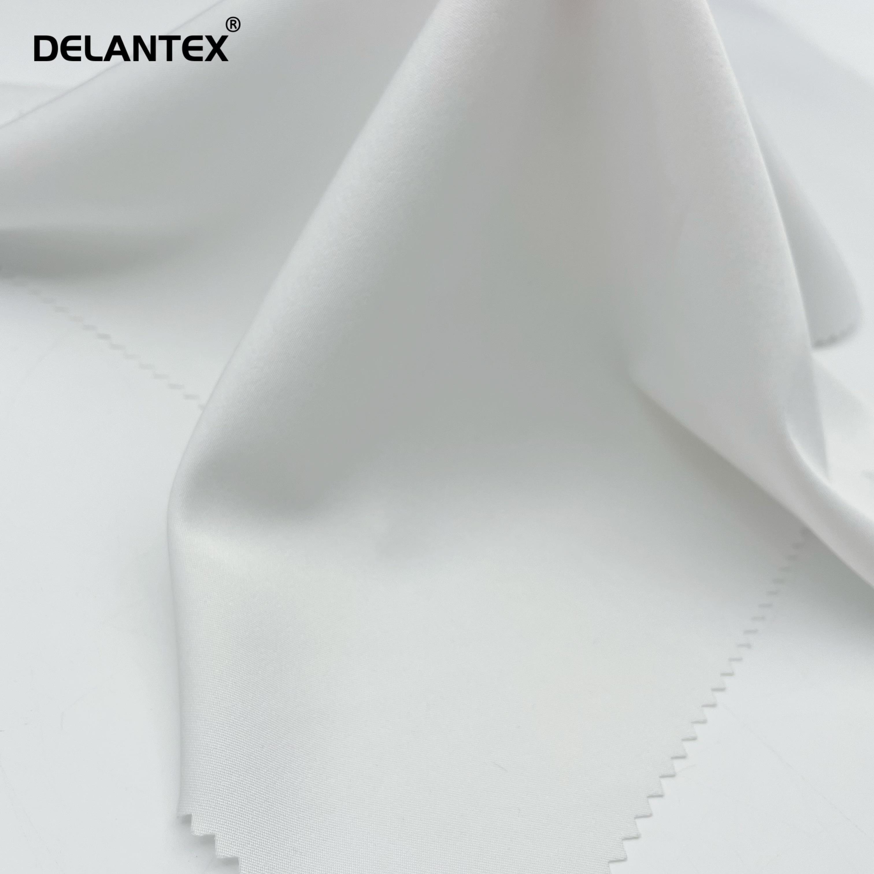 Delantex Customized Skin Friendly Ventilation 100%Polyester Woven Fabric for Shirt