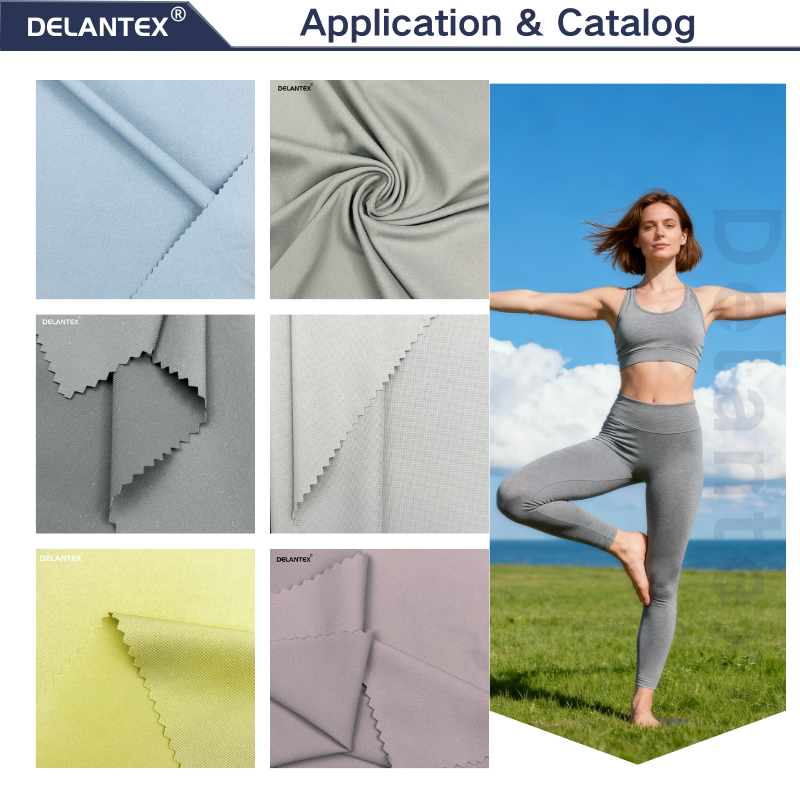 Delantex 88%mylon 12%spandex Material Yoga Fabric Soft and Comfortable to the Touch