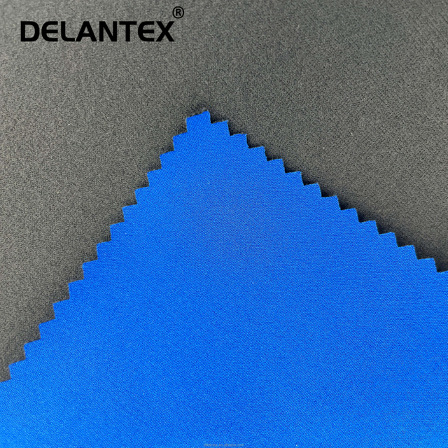 Delantex 2-Layer Water Repellent 4-Way Stretch 100% Polyester Soft Shell Fleece Fabric 350gsm Solid Color