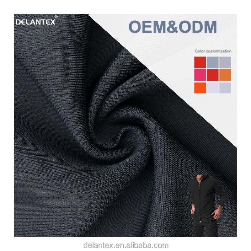Delantex High Elastic 93 Polyester 7 Spandex 280GSM Techno scuba Knit Fabric by the Yard Tela De scuba De Poliéster Y Spandex