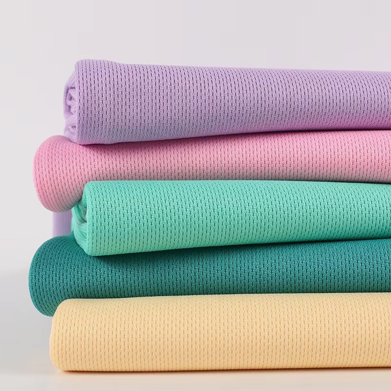 Delantex Dry Fit 100% Polyester Fabric Bird Eye Mesh Fabric for Sportswear