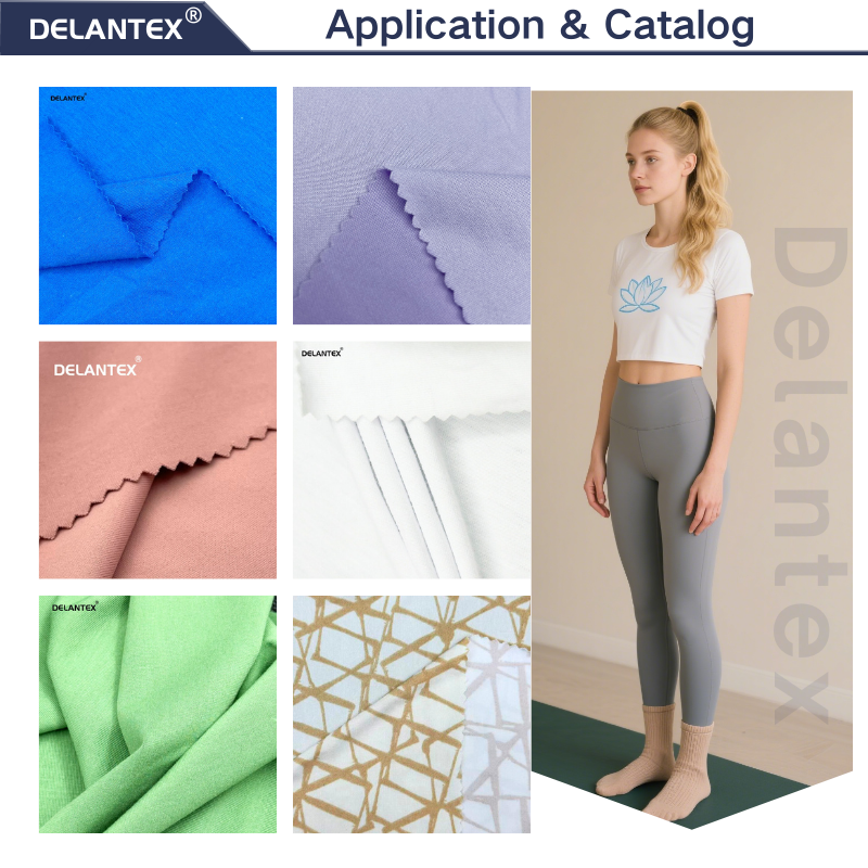 Delantex 153cm 230gam Yoga Clothing Fabric Anti Static and Anti Shrinkage Material