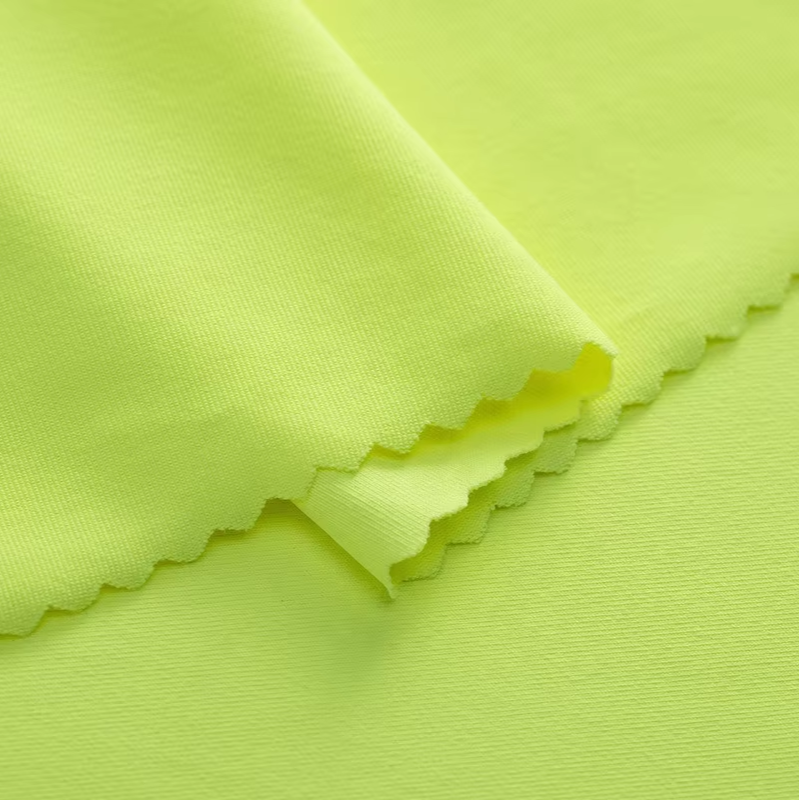 Delantex Custom Bright Color 180GSM DTY Polyester Stretch Knitted Plain Dye Single Jersey Fabric for T-Shirt