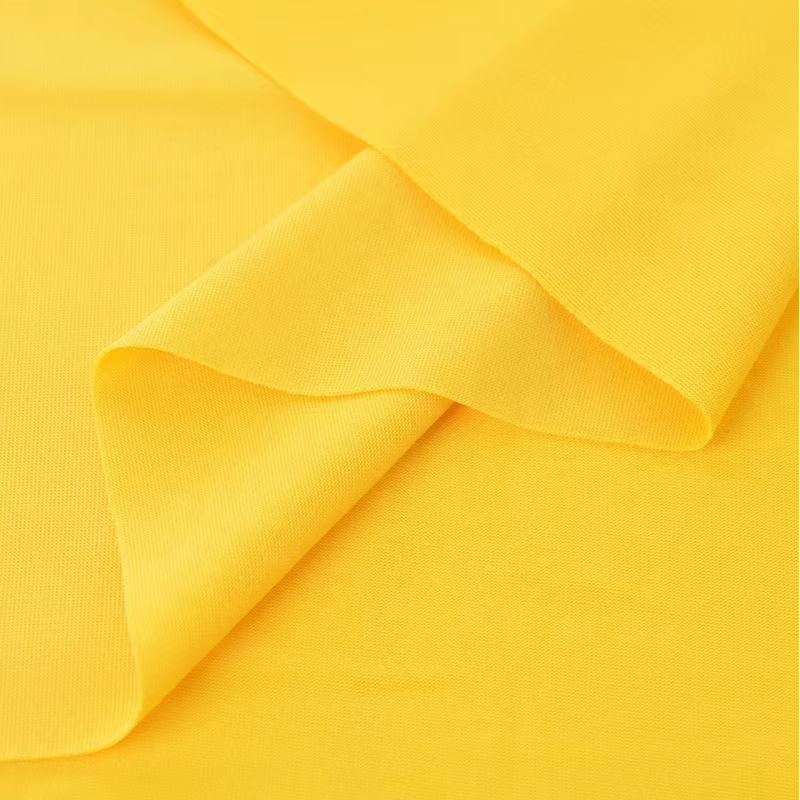 Delantex Custom Bright Color 180GSM DTY Polyester Stretch Knitted Plain Dye Single Jersey Fabric for T-Shirt